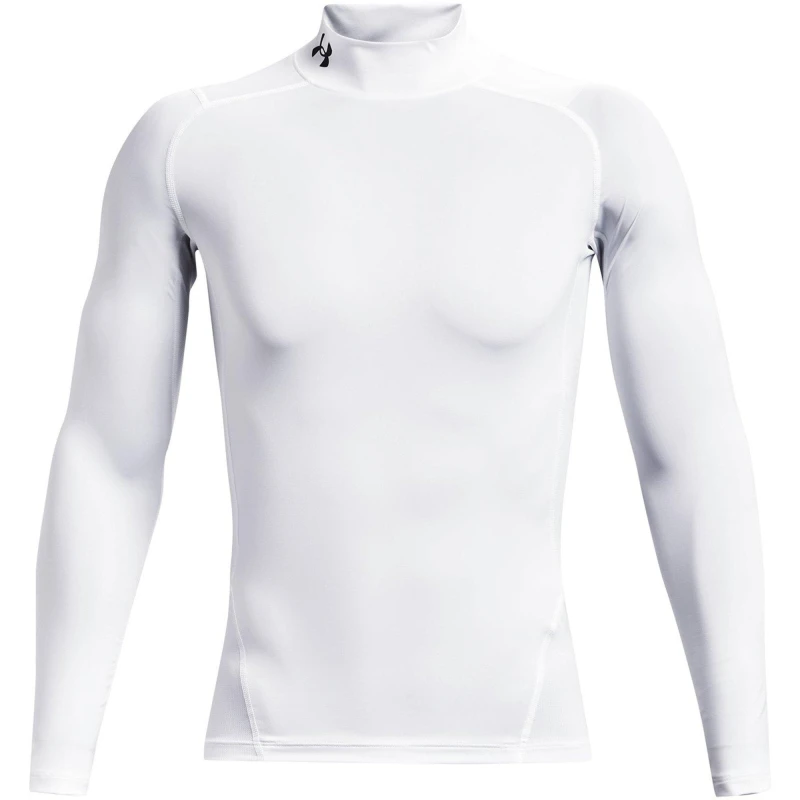 Image of Under Armour Armour HeatGear Mock Long Sleeve Mens - White White L