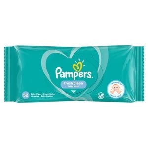 Image of Pampers Fresh Clean Baby Scent 52 Baby Wipes