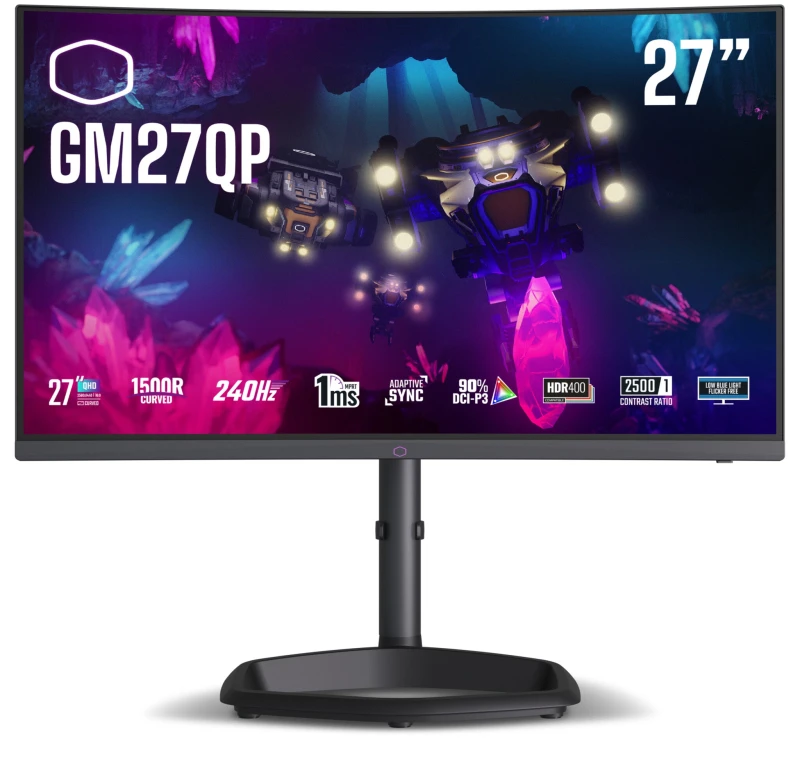 Image of Cooler Master GM27QP 27 VA QHD 240Hz 1ms Curved Gaming Monitor CMI-GM27QP-EK Black