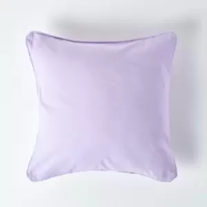 Image of Cotton Plain Mauve Cushion Cover, 30 x 30cm - Purple - Homescapes