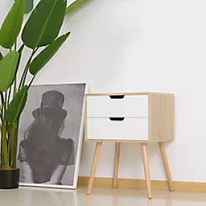 Image of HOMCOM Bedside Table 700 x 400 x 400 mm Brown