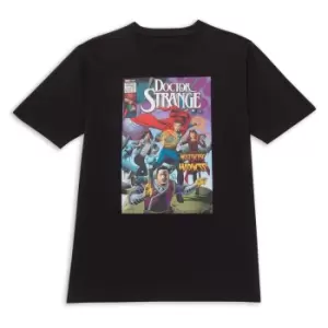 Image of Marvel Dr Strange Group Comic Oversized Heavyweight T-Shirt - Black - S