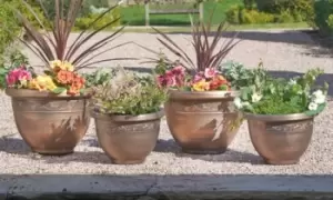 Image of Four Antique-Effect Planters