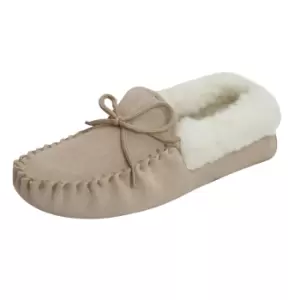 Image of Eastern Counties Leather Womens/Ladies Soft Sole Sheepskin Moccasins (3 UK) (Camel)