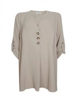 Image of Evans Button Overhead Shirt - Neutral Size 26, Women