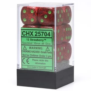 Image of Chessex 16mm d6 Dice Block: Speckled Strawberry