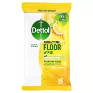 Image of Dettol Citrus Floor Wipes 25 sheets
