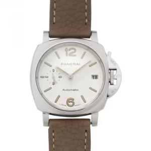 Image of Luminor Due 38mm Automatic White Dial Mens Watch