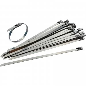 Image of Faithfull Stainless Steel Cable Ties Pack Of 50 150mm 4.6mm
