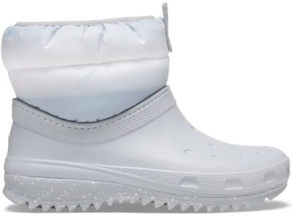 Image of Crocs Women Classic Neo Puff Shorty Boot Boots Light Grey / White 4