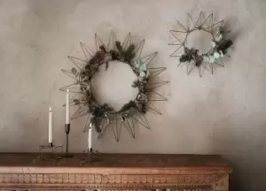 Image of Nkuku Talini Wreath Christmas Decorations Gold Small 7 x 41cm (Diameter)