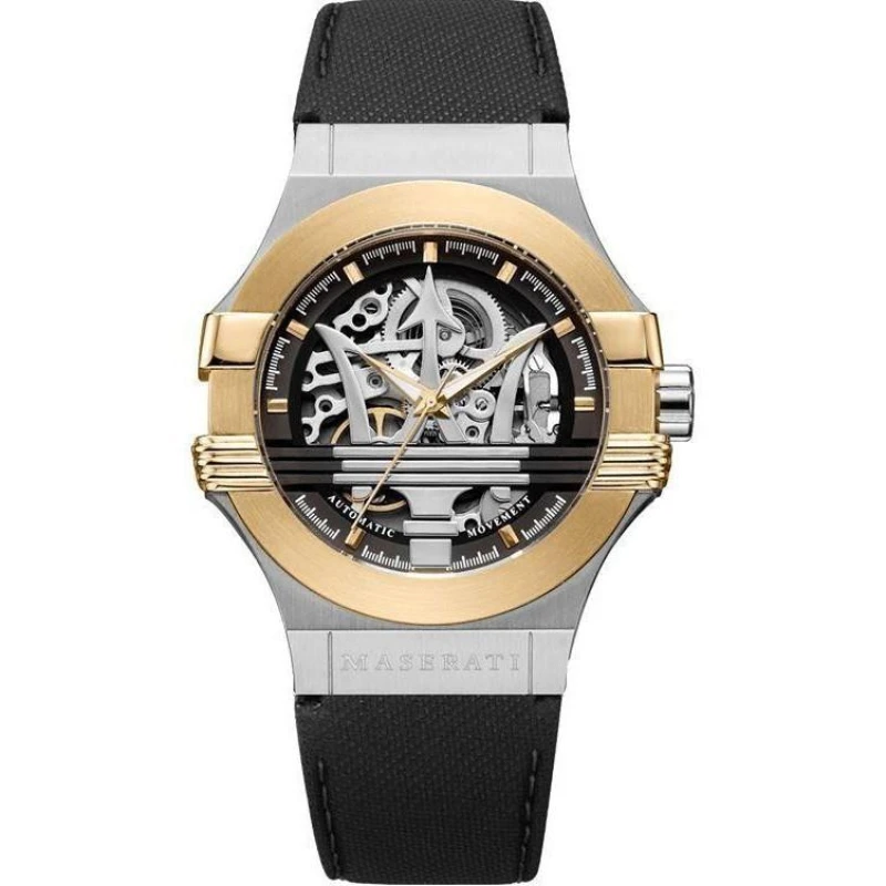 Image of Maserati Maserati R8821108011 Potenza Automatic Skeleton Dial Mens Watch 42 Black black