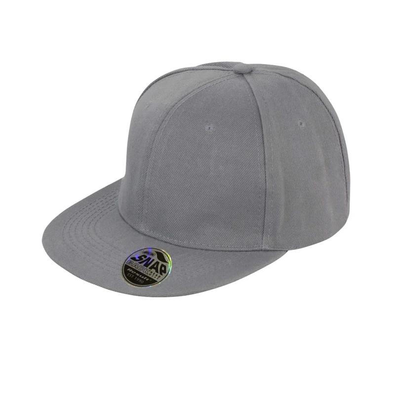 Image of Result Result Men Core Bronx Original Flat Peak Snapback Solid Colour Cap Pack of 2 in Grey Grey One Size Male 5059269084240