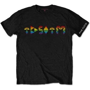 Image of Pink Floyd - Dark Side Prism Initials Mens Medium T-Shirt - Black