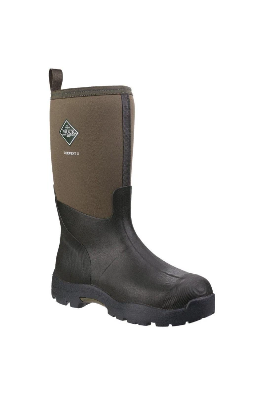 Image of Muck Boots Muck Boots 'Derwent II' Wellington Boots in Dark Green Size: 4 Dark Green 4 Unisex 0664911059702