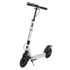 Image of HOMCOM Teen/Adults Aluminium Folding Kick Scooter w/ Shock Mitigation System Silver