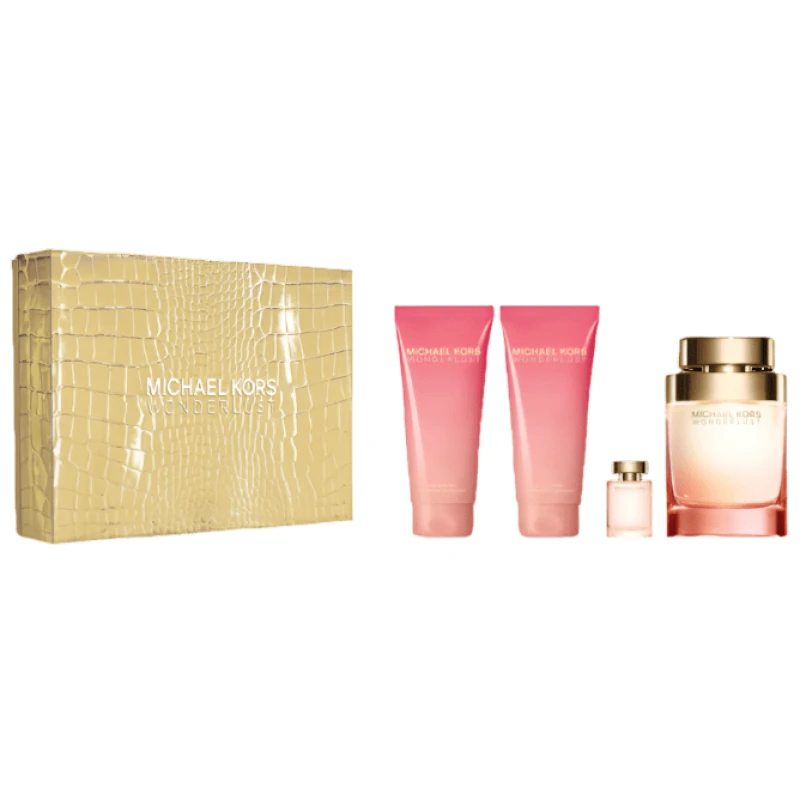 Image of Michael Kors Wonderlust Gift Set 100ml Eau de Parfum + 100ml Body Lotion + 100ml Shower Gel + 4ml EDP