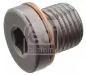 Image of FEBI BILSTEIN Screw Plug 101020 VW,AUDI,SKODA,Golf IV Schragheck (1J1),Golf V Schragheck (1K1),POLO (9N_),TOURAN (1T1, 1T2),Passat Variant (3C5)