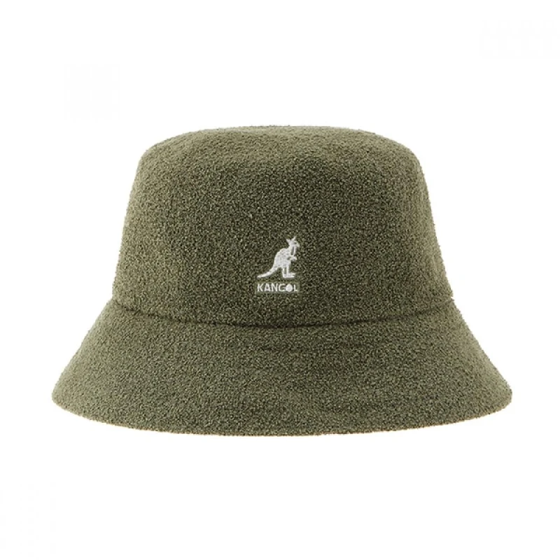 Image of TrendMecca Watches Kangol K3050st Oil Green Bermuda Bucket Hat K3050ST OIL GREEN (XL)