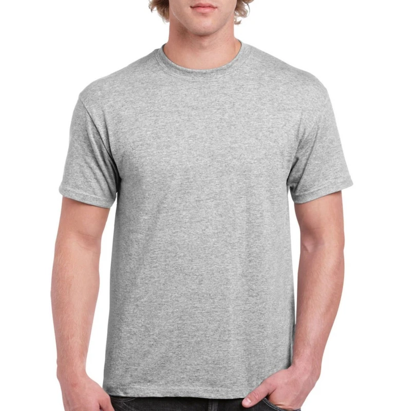 Image of Gildan Mens Plain Olive T-Shirt in Grey Size: Small Grey Male S