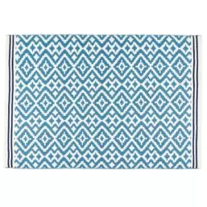 Image of Origins Aztec Rug Blue and Navy 120 x 170cm