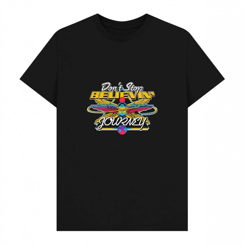 Image of Journey Mens Wings T-Shirt in Black Size: Small Black Male S