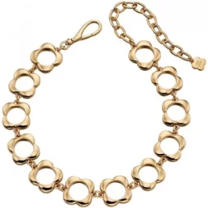 Image of Ladies Orla Kiely Gold Plated Open Flower Choker Necklace