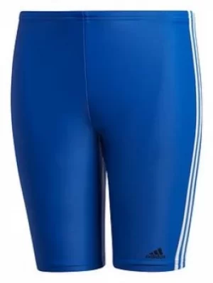 Image of adidas Junior Boys Fit Jammer Swim 3s Y, Blue/White, Size 9-10 Years