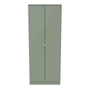 Image of Welcome Furniture Copenhagagen Tall Plain Wardrobe - Reed Green