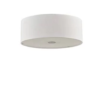 Image of Woody 4 Light Medium Ceiling Flush Light White, E27