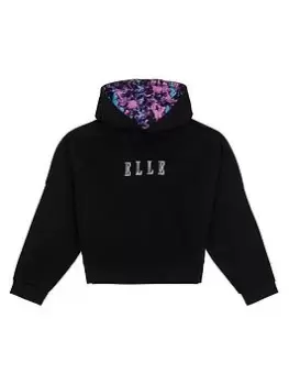 Image of Elle Girls Butterfly Batwing Hoodie - Black, Size Age: 15-16 Years, Women