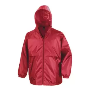 Image of Result Mens Core Adult Windcheater Water Repellent Windproof Jacket (S) (Red)