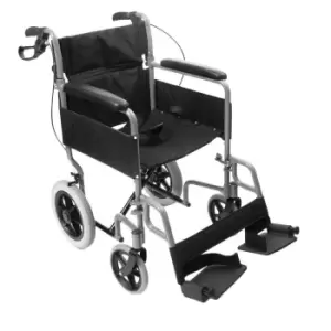 Image of NRS Healthcare Transit-Lite Attendant Controlled Wheelchair - Grey