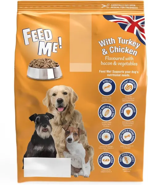 Image of HiLife Feed Me Turkey Chicken Bacon Dog Food 6kg