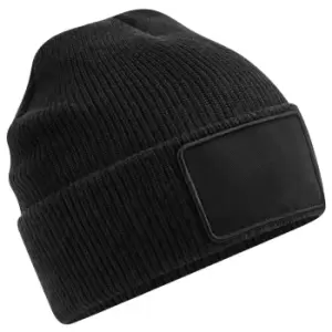 Image of Beechfield Thinsulate Removable Patch Beanie (One Size) (Black)