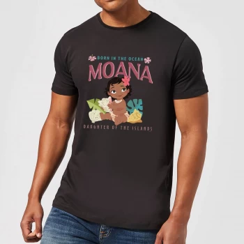 Image of Disney Moana Born In The Ocean Mens T-Shirt - Black - 3XL - Black