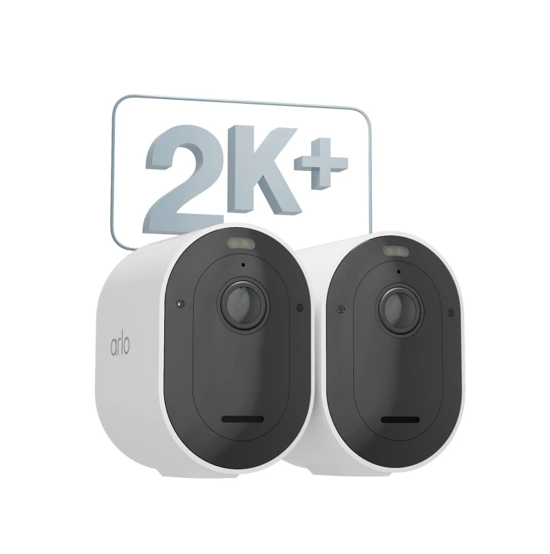 Image of Arlo Pro 5 2K+ 2-Pack Smart Home Security Camera - Black