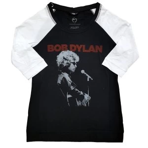 Image of Bob Dylan - Sound Check Ladies Medium T-Shirt - Black,White