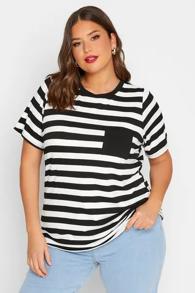 Image of Yours Stripe T-Shirt White