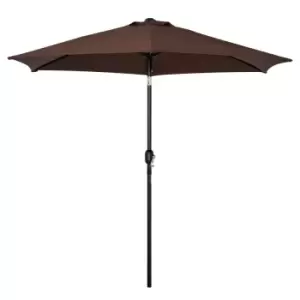 Image of Outsunny Patio Parasol Sun Shade - Coffee