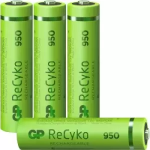 Image of GP Batteries ReCyko+ HR03 AAA battery (rechargeable) NiMH 950 mAh 1.2 V 4 pc(s)