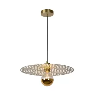 Image of Olenna Retro Pendant Light - Ø40cm - 1xE27 - Matt Gold, Brass