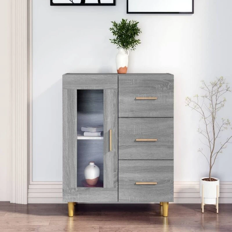 Image of VIDAXL Sideboard Grey Sonoma 69,5x34x90cm Engineered Wood Vidaxl 8720287084952