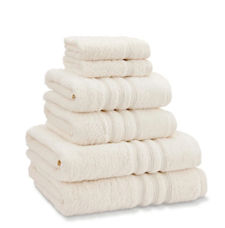 Image of Catherine Lansfield Zero Twist Cotton 6 Piece Towel Bale Set Towels 6 Piece To Cream 42949991000