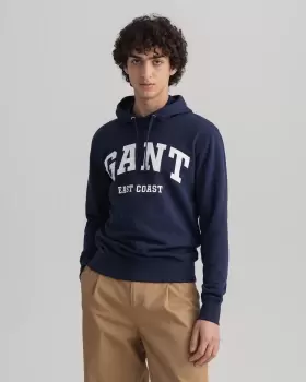 Image of GANT Men Logo Hoodie (S) Blue