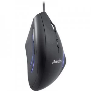 Image of Perixx PERIMICE-508 Corded Ergonomic mouse Optical Ergonomic, Built-in scroll wheel Black