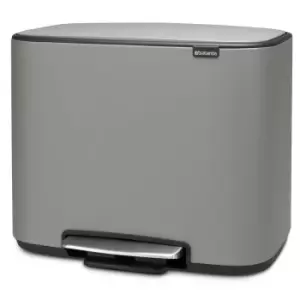 Image of Brabantia Bo Pedal Bin 36 Litre Mineral Concrete Grey