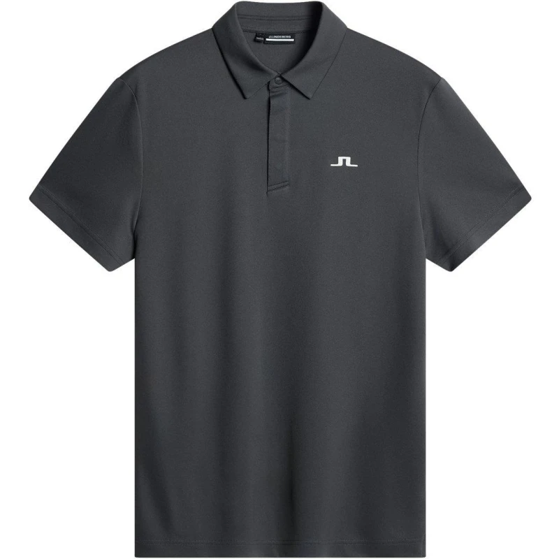 Image of J Lindeberg Golf Mens Short Sleeve Performance Polo Shirt Asphalt male Small