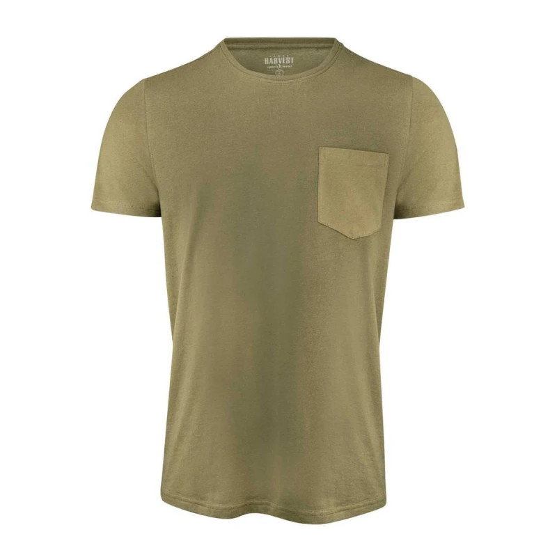 Image of James Harvest Mens Walcott T-Shirt in Olive Size: Small Olive Male S