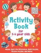 Image of activity book for 5 6 year olds mazes spot the difference math puzzles pict